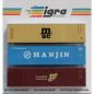 Preview: Igra Model, Spur H0, Container 3-er Set, CARU - HANJIN - MSC, 98010008