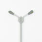 Preview: Digikeijs DR60212, Straßenlampe zweiflammig, LED, Warmweiss, 4er Set, Spur H0