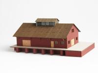 DM-Toys 605, Lasercut Bausatz, Güterabfertigung Bausatz aus farbigem Karton, Spur N 1:160