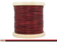 Kupferlitze, 2 x 0,14 mm², 2-adrig, zweifarbig, 500 m Spule, rot-schwarz, 218-500