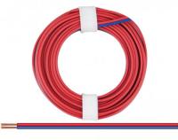 Kupferlitze, 2 x 0,25 mm², 2-adrig, zweifarbig,  5 m Ring, verschiedene Farben zur Auswahl