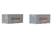 Igra Model, Spur H0, Container 20` 20ft, "P&O Nedlloyd", Low Cube, 2 Stk., 98010052