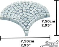 Preview: -Juweela, Flexyway Pflasterstraße "Kopfstein Schuppe" groß, Spur 1, 1:32 / 1:35, 23400, Made in Germany