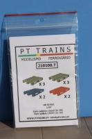 PT TRAINS 210100.T, Spur H0,  Europaletten verschiedene Farben Set mit 10 Stück