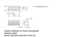 Preview: Tams Elektronik, Stiftleisten für Decoder-Schnittstellen 21MTC und PluX22, 70-01222-05