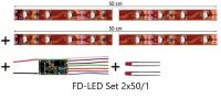Tams Elektronik, FD-LED Set, Wageninnenbeleuchtung mit Funktionsdecoder, Warmweiß, mit Anschlusskabel, 53-01451-01, 53-01471-01, 53-01451-02, 53-01471-012