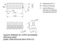 Preview: Tams Elektronik, Stiftleisten für Decoder-Schnittstellen 21MTC und PluX22, 70-01222-05