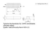 Preview: Tams Elektronik, Buchsenleisten für Decoder-Schnittstellen 21MTC und PluX22, 70-01322-05