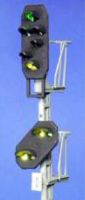 Alphamodell 5851, Spur H0, H/V 3-begriffiges Hauptsperrsignal mit Vorsignal am Mast