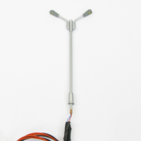 Preview: Digikeijs DR60212, Straßenlampe zweiflammig, LED, Warmweiss, 4er Set, Spur H0