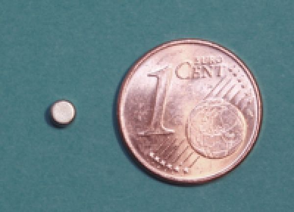 Tams Elektronik 84-53990-10, Mini-Magnet, Neodym, d=3 mm, h= 2mm, 10-er Pack