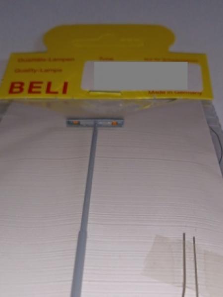 Beli-Beco 155501, Spur N, Bahnsteigleuchte, 2x SMD, Messing, 1:160, Made in Germany
