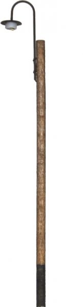 Beli-Beco 170041, Lampe am Holzmast, Spur H0, 1:87, Made in Germany