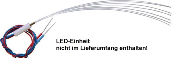 --Beli-Beco 170051, Wanduhr, Messing, Lichtleittechnik, Spur H0,1:87, Made in Germany