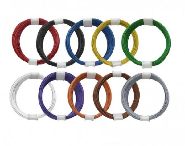Donau Elektronik, Kupferlitze 0,04 mm², 1-adrig, 10 m Ring, verschiedene Farben zur Auswahl, 110-x