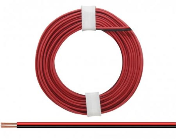 Kupferlitze, 2 x 0,25 mm², 2-adrig, zweifarbig,  5 m Ring, verschiedene Farben zur Auswahl
