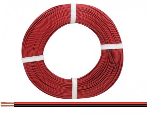 Kupferlitze, 2 x 0,25 mm², 2-adrig, zweifarbig, 50 m Ring, verschiedene Farben zur Auswahl