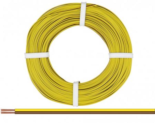 Kupferlitze, 2 x 0,25 mm², 2-adrig, zweifarbig, 50 m Ring, verschiedene Farben zur Auswahl