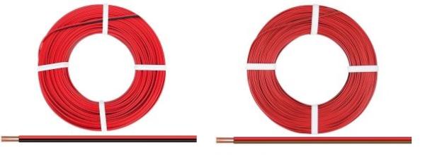 Kupferlitze, 2 x 0,75 mm², 2-adrig, zweifarbig, 25m Ring, verschiedene Farben zur Auswahl