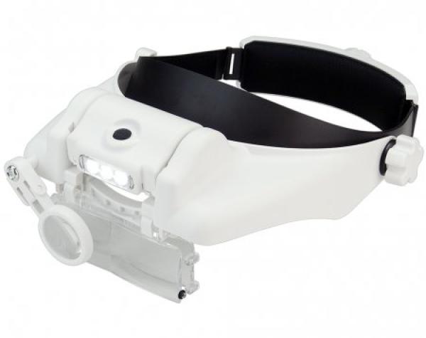 Donau Elektronik, KBLP60, Kopfbandlupe Premium mit LED Licht