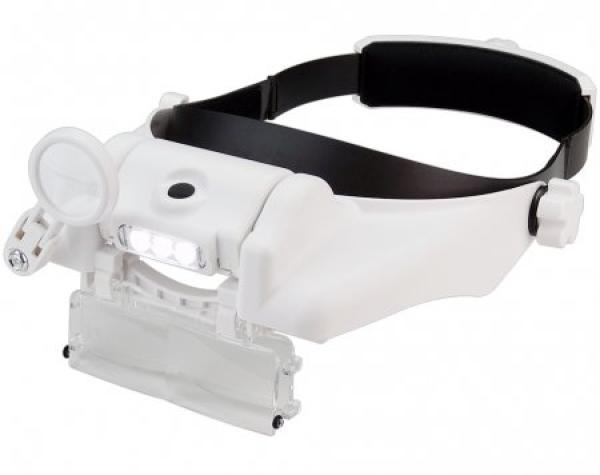 Donau Elektronik, KBLP60, Kopfbandlupe Premium mit LED Licht