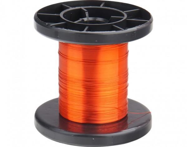 Kupfer Lackdraht Ø 0,15 mm orange, 100 m Spule, LD15-7
