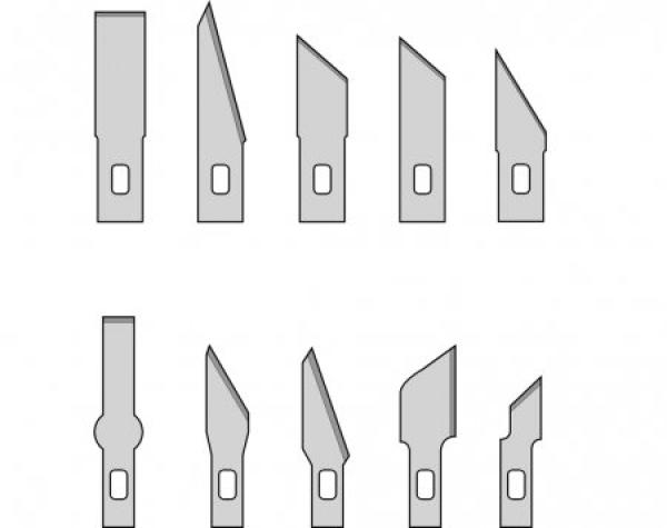 Donau Elektronik, MS10, 10 Ersatzklingen für Designermesser  MS01 MS13 und MS15