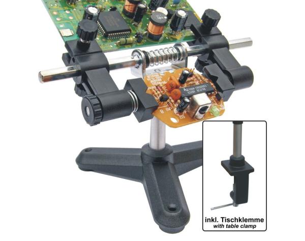 Donau Elektronik, PPH6 - Profi Platinenhalter mit Standfuß und Tischklemme