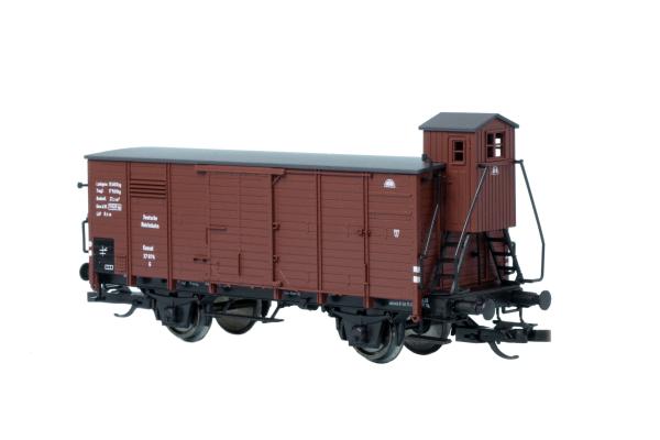 Hädl, Spur TT, Flachdachgüterwagen Kassel mit hochliegendem Bremserhaus, DRG, Ep. II, 113911