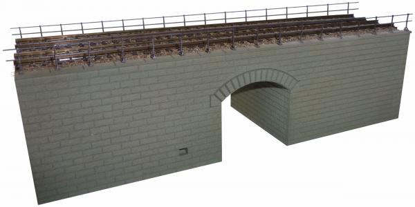 Igra Model, Spur TT, Brücke 2-gleisig mit Durchlass, Laser-Cut Bausatz, 130016