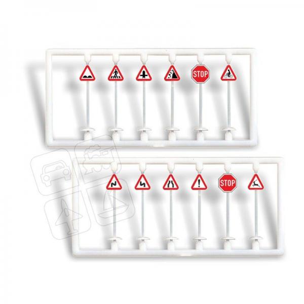 Igra Model, Spur H0, Verkehrsschilder Set 3 (12 Stk.), 65110003