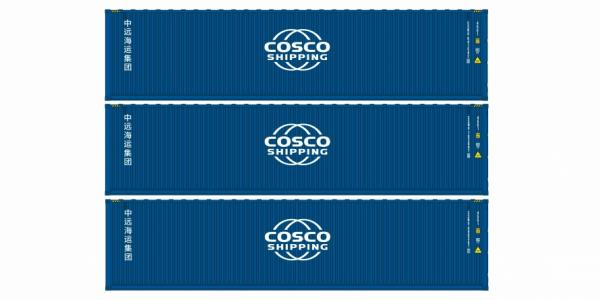 Igra Model, Spur H0, Container 3-er Set, COSCO SHIPPING, 98010016