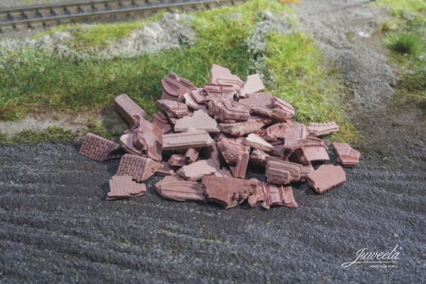 Juweela, Bauschutt / Trümmer ziegelrot, Spur N / Spur TT, 21212 - 212013, Made in Germany