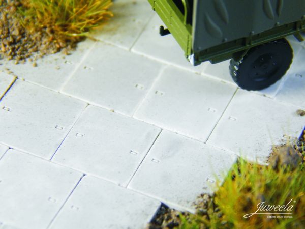 Juweela, Beton Straßenplatten mit Verlegeösen, Spur N / Spur TT, 21236 - 21237, Made in Germany