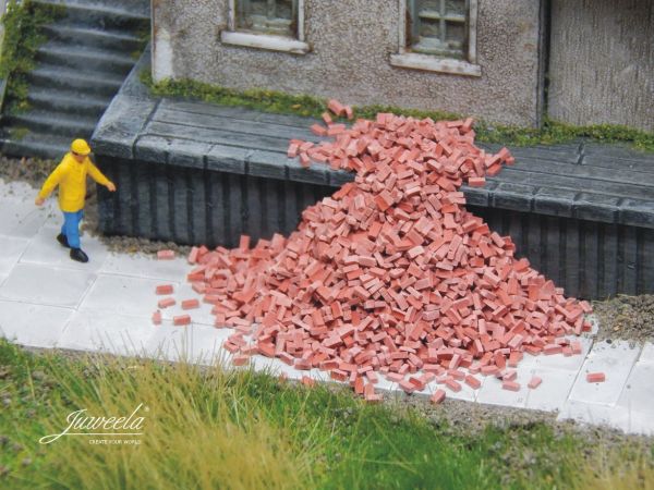 Juweela, Ziegelsteine rot mittel, Spur N / Spur TT,  21249 - 21250, 1:120, 1:160, Made in Germany