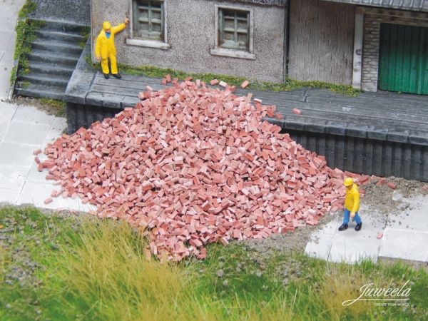 Juweela, Ziegelsteine rot mix, Spur N / Spur TT,  21253 - 21254, 1:120, 1:160, Made in Germany