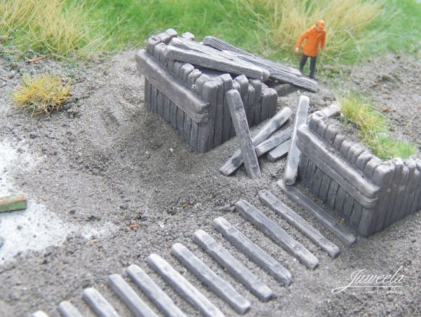 Juweela, Prellböcke Holz, Spur TT, 21264 - 21265, Made in Germany