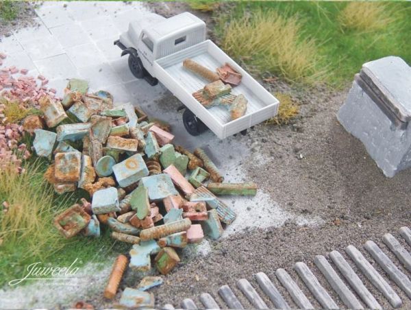 Juweela, Metallschrott bunt angerostet, Spur N / Spur TT, 21268 - 21269, Made in Germany