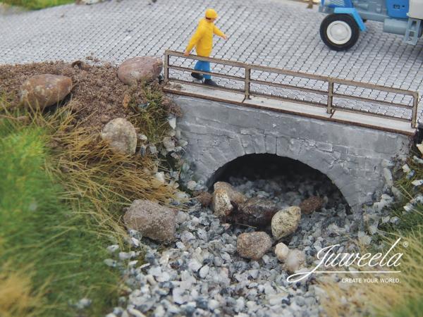 Juweela, Ziegelbrücke klein, Grau oder ROT, Spur N / Spur TT, 21287 - 21288, Made in Germany