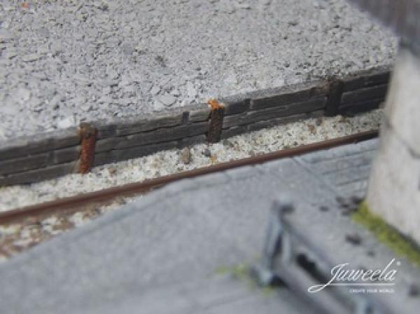 Juweela, Bahnsteig Schütt Holzschwelle, Spur TT, 21311, Made in Germany