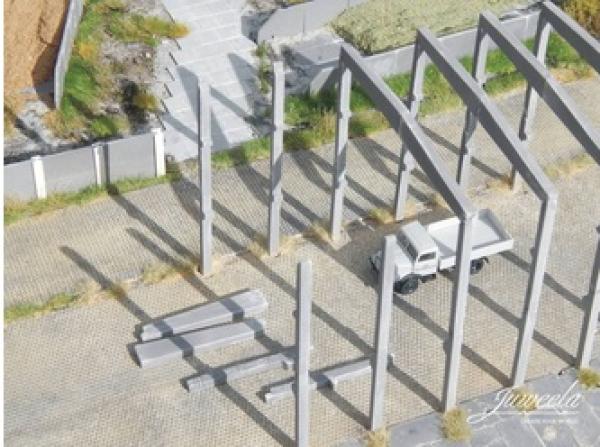 Juweela, Beton Fertigteile Industriehalle, Spur N / Spur TT, 21318, Made in Germany