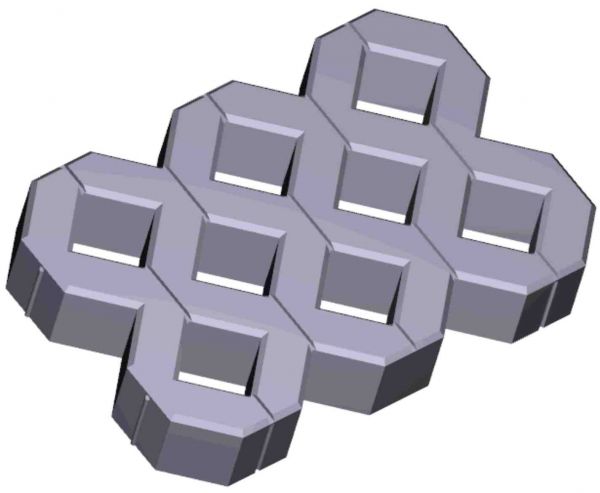 Juweela, Rasengittersteine grau, Spur 1, 1:32, 23277 - 23278 - 23279, Made in Germany