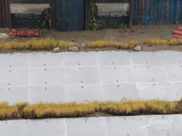 Juweela, Platte Beton Straßenplatten, Spur 1, 1:32 / 1:35, 23375, Made in Germany