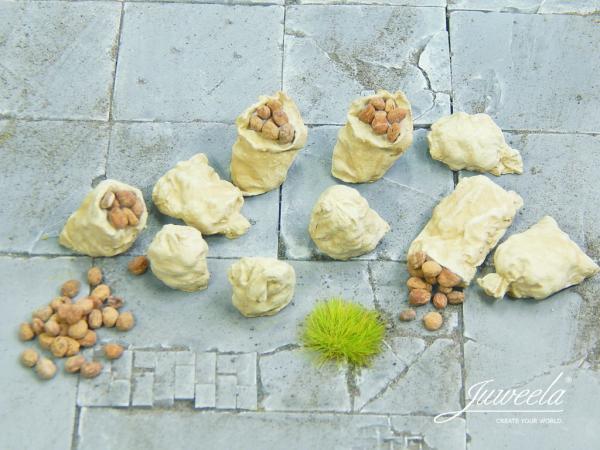 Juweela, Kartoffelsäcke mit Kartoffeln, Spur 1, 1:32, 23405 - 23406, Made in Germany