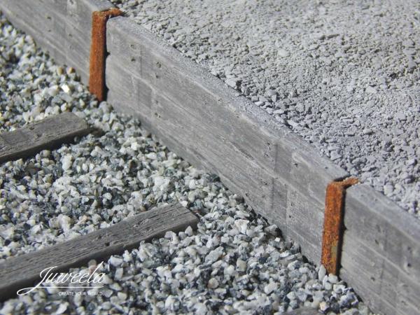 Juweela, Bahnsteig Schütt Holzschwelle, 30 Stk., Spur 1, 1:32, 23456, Made in Germany