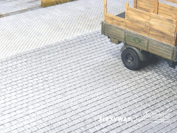 -Juweela, FLEXYWAY Gehwegplatten 20x20 hell, Spur 0, 1:45, 24179, 24180, Made in Germany