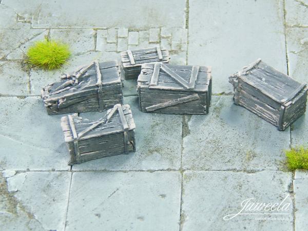 Juweela, Holzkisten klein dunkel, Spur 0, 1:45, 24201 - 24202, Made in Germany