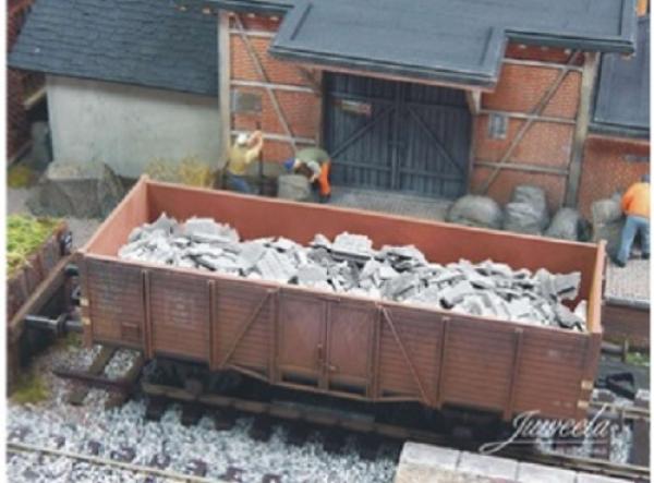 Juweela, Bauschutt / Trümmer grau, Spur 0, 1:45, 24207 - 24208, Made in Germany