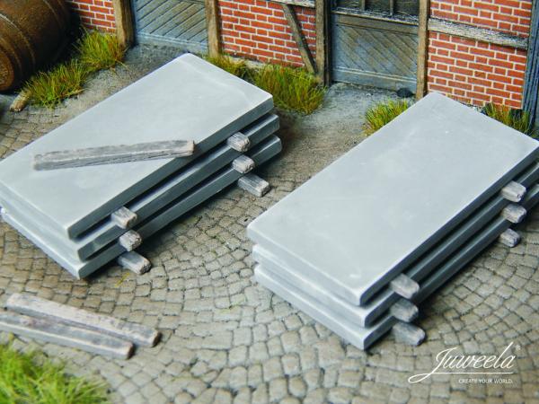 Juweela, Betonplatten Ladegut, Spur 0, 1:45, 24220 - 24221, Made in Germany