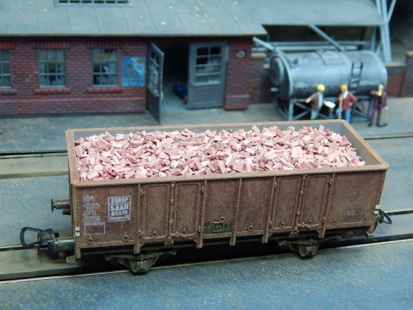 Juweela, Spur H0, Ziegel (NF) Ziegelrot Mix, 3000 Stk., 28034, 1:87, Made in Germany